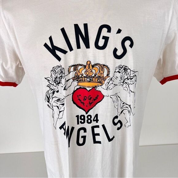 Dolce & Gabbana Gorgeous Kings Angels Print Cotton T-shirt - Picture 9 of 13